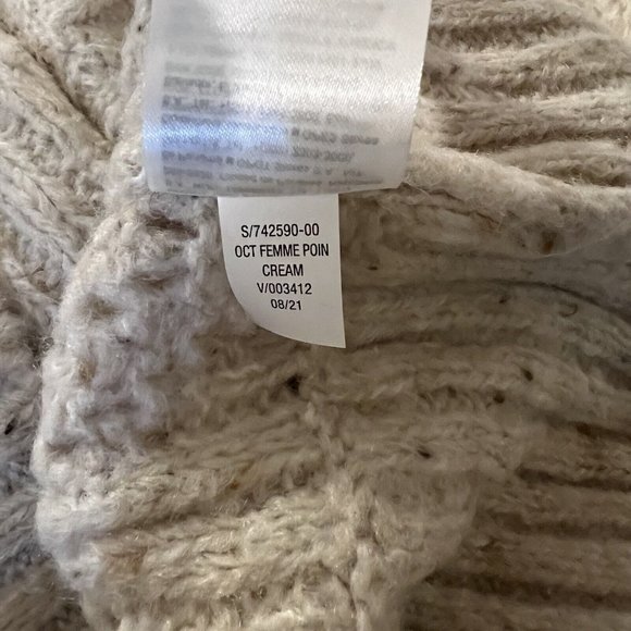 Old Navy Ruffle-Trim Pointelle-Knit Sweater Plus Size 3X Cream Oatmeal 742590 - Picture 9 of 12